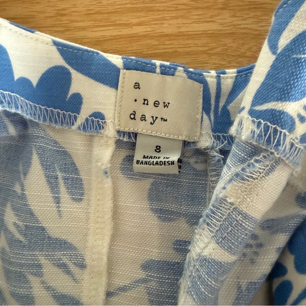 A New Day White and Blue‎ Floral Midi Dress - Picture 7 of 7